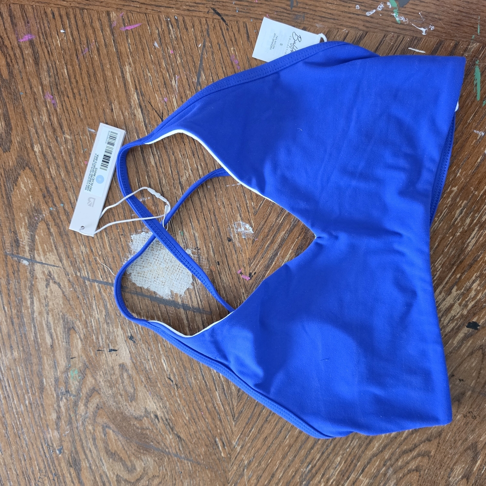 NWT - Buffbunny Reversible Sports Bra - Rio Blue/white